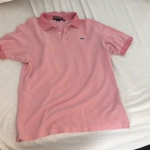 Vineyard vines pink stripe polo